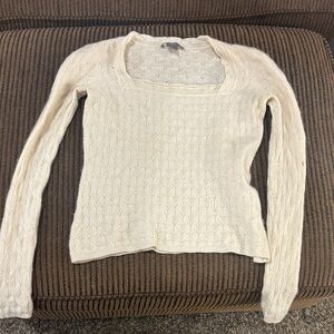 Ann Taylor Elegant Cream cashmere vintage Sweater